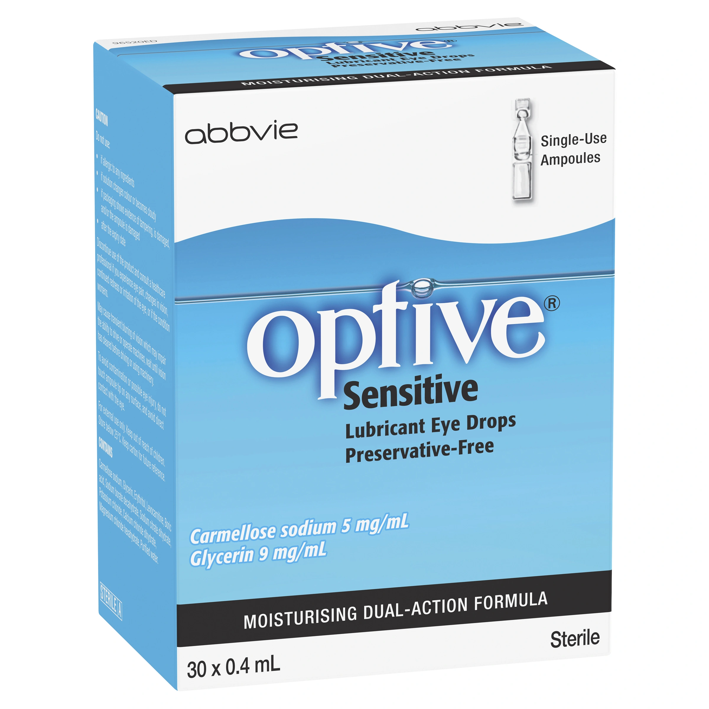 Optive® Sensitive Lubricant Eye Drops 30 x 0.4 mL