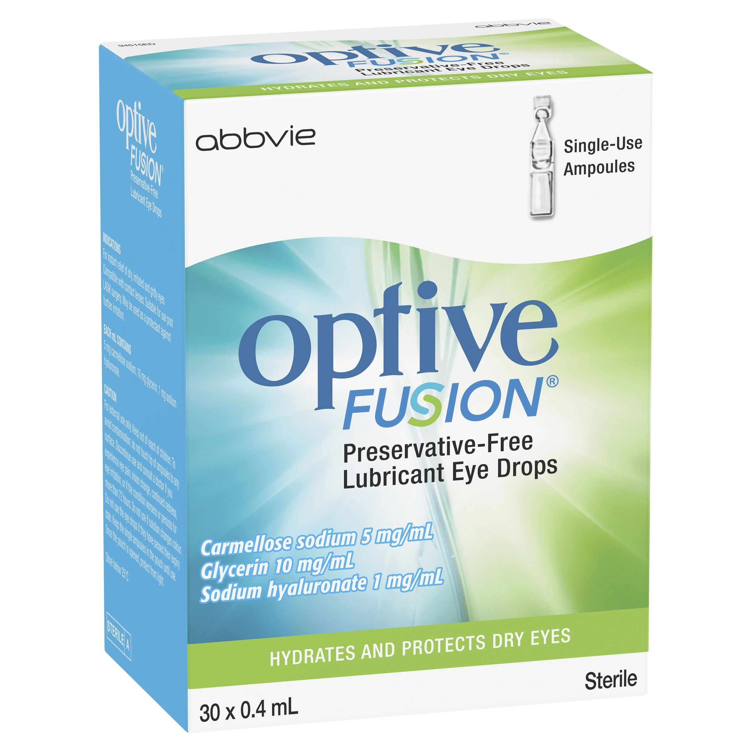 Optive Fusion® Preservative-Free Lubricant Eye Drops 30 x 0.4 mL