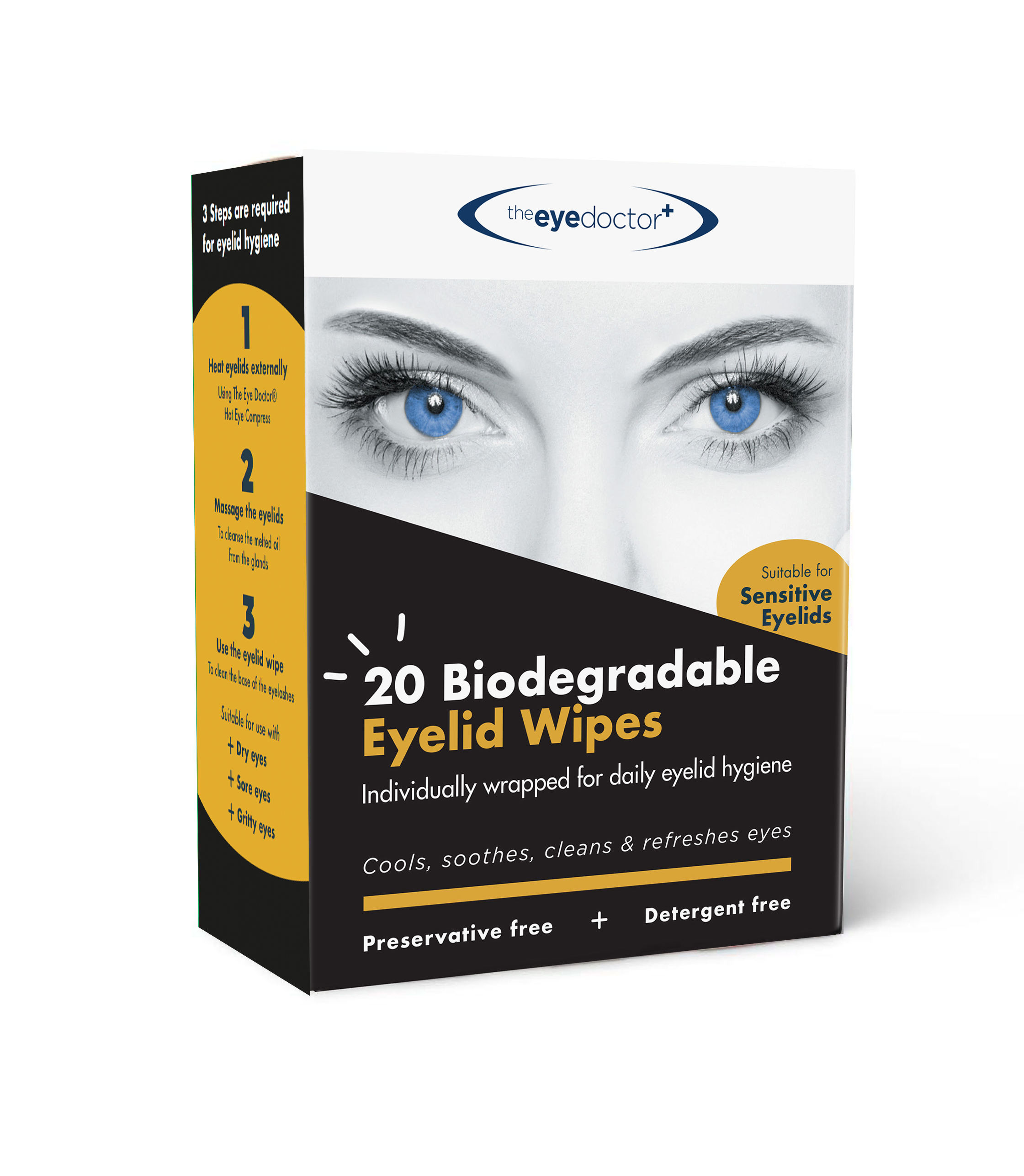 The Eye Doctor Biodegradable Lid Wipes- 20pk