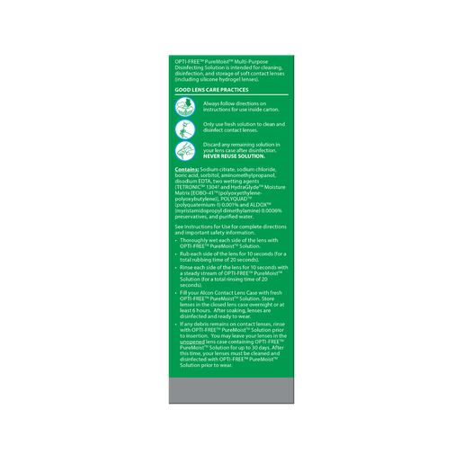 OPTI-FREE PureMoist Contact Lens Solution Travel Pack 90ml