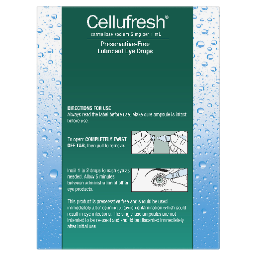 Cellufresh® Lubricant Eye Drops 30 x 0.4 mL