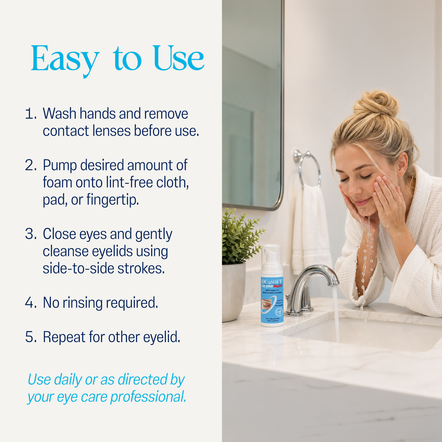 OCuSOFT Lid Scrub PLUS Foaming Eyelid Cleanser - 50 mL