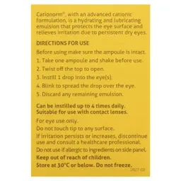 Cationorm Preservative Free Single Dose Ampoules (30 x 0.4mL)