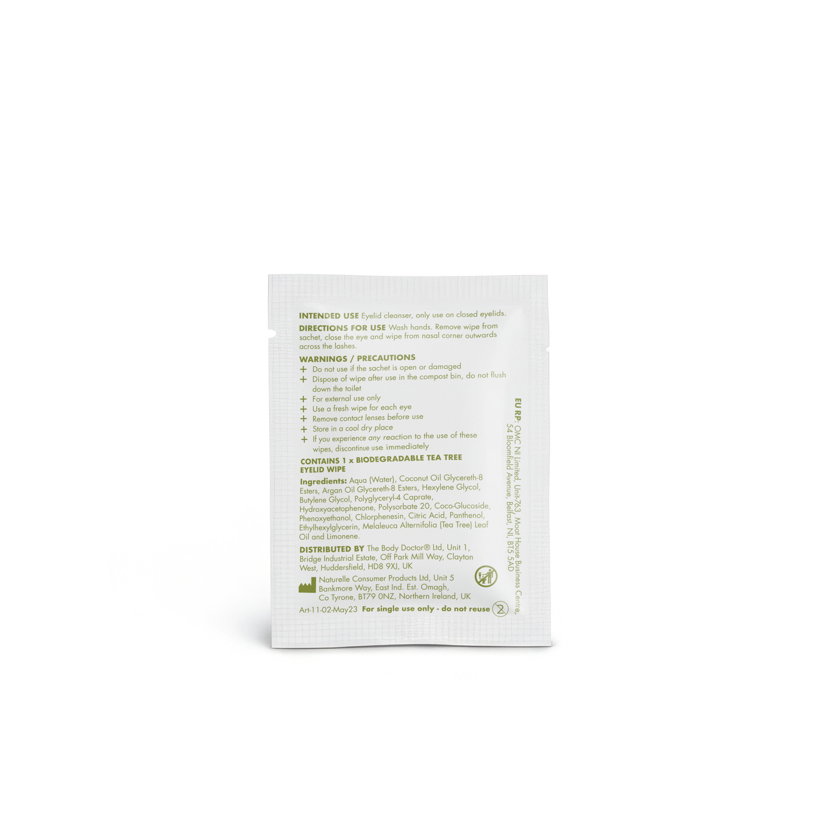 The Eye Doctor Tea Tree Oil Eyelid Wipes - 20pk