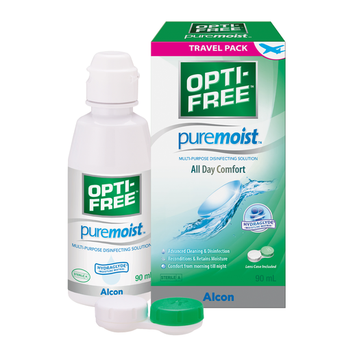 OPTI-FREE PureMoist Contact Lens Solution Travel Pack 90ml