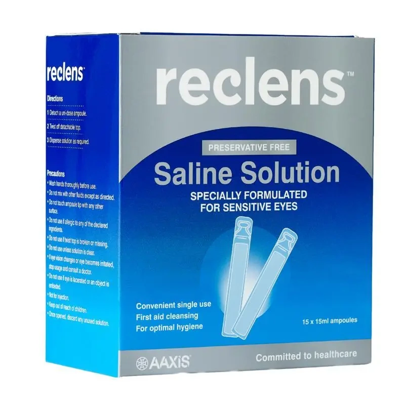 Reclens Normal Saline 15mL Ampoules