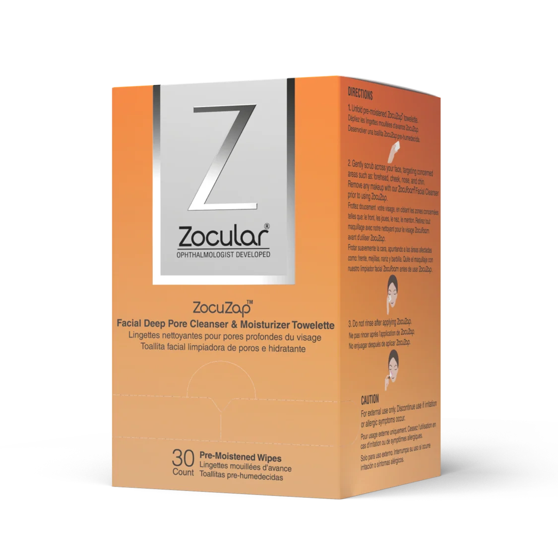 ZocuZap Complete Skincare Wipes (30pk)