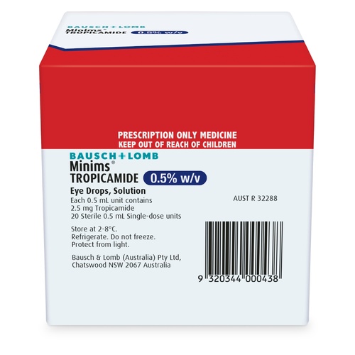 Tropicamide 0.5% Minims