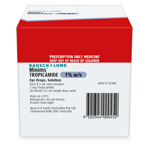 Tropicamide 1.0% Minims