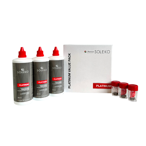 Menicon Soleko Platinum Hydrogen Peroxide Solution Value Pack 